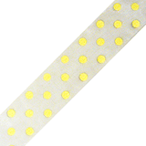 JKM Fuzzy Dots on Sheer with Wire Edge - 2" Width
