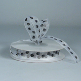 JKM Paw Print Sheer Ribbon