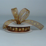 JKM Paw Print Sheer Ribbon