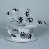 JKM Paw Print Sheer Ribbon