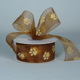 JKM Paw Print Sheer Ribbon