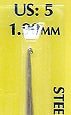 Wrights Boye Steel Crochet Hooks - 5" Width