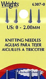 Wrights Boye Double Pointed Aluminum Knitting Needles - 7" Width