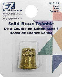 Wrights Solid Brass Thimble - Size Small