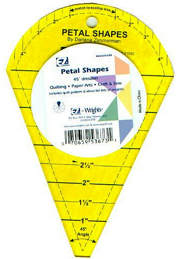 Wrights 45° Colored Petal Template