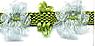 JKM Organdy Flower Garland Trim - 1/2" Width