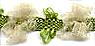 JKM Organdy Flower Garland Trim - 1/2" Width