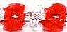 JKM Organdy Flower Garland Trim - 1/2" Width