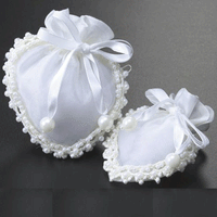 JKM Pearl & Lace Trimmed Pouches