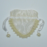 JKM Pearl & Lace Trimmed Pouches