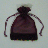 JKM Sequined Velvet Trimmed Bags