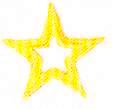 JKM Outline of Star Applique (Stick On)