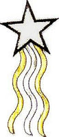 JKM Large Star with Streamers Applique (Iron On)
