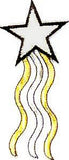 JKM Large Star with Streamers Applique (Iron On)