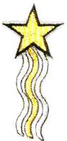JKM Small Star with Streamers Applique (Stick On)