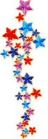 JKM Colored Star Cluster Applique (Iron On)