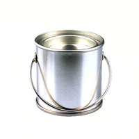 JKM Tin Paint Cans with Tin Lid & Metal Handle