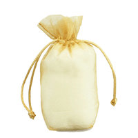JKM Organza Gusset Bag with Thin Cord