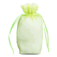 JKM Organza Square Gusset Bag with Drawstring - 4" x 6" x 2"