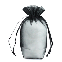 JKM Organza Square Gusset Bag with Drawstring - 4" x 6" x 2"