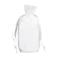JKM Organza Square Gusset Bag with Drawstring - 5" x 8" x 2 1/2"