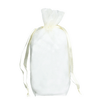 JKM Organza Square Gusset Bag with Drawstring - 5" x 8" x 2 1/2"