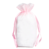 JKM Organza Square Gusset Bag with Drawstring - 5" x 8" x 2 1/2"
