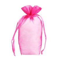 JKM Organza Square Gusset Bag with Drawstring - 5" x 8" x 2 1/2"