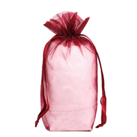 JKM Organza Square Gusset Bag with Drawstring - 5" x 8" x 2 1/2"