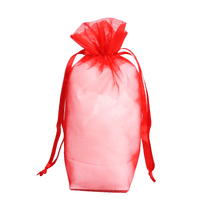 JKM Organza Square Gusset Bag with Drawstring - 5" x 8" x 2 1/2"
