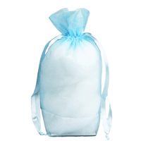 JKM Organza Square Gusset Bag with Drawstring - 5" x 8" x 2 1/2"