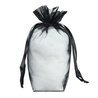 JKM Organza Square Gusset Bag with Drawstring - 5" x 8" x 2 1/2"
