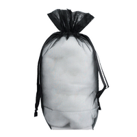 JKM Organza Square Gusset Bag with Drawstring - 6" x 9 1/2" x 3"
