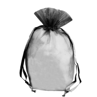 JKM Organza Square Gusset Bag with Drawstring - 8" x 10" x 4"