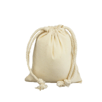 JKM Rounded Cotton Bags with Drawstrings