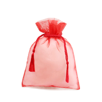 JKM Organza Bags with Cord & Tassels - 3" x 4"