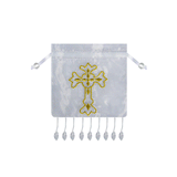 JKM Sheer Bags with Beads & Cross