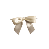 JKM Pre-Tied Bows with Wire Twist - Satin Ribbon