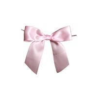 JKM Pre-Tied Bows with Wire Twist - Satin Ribbon