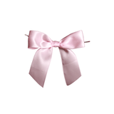 JKM Pre-Tied Bows with Wire Twist - Satin Ribbon