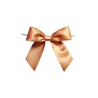 JKM Pre-Tied Bows with Wire Twist - Satin Ribbon