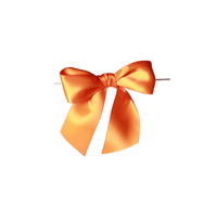 JKM Pre-Tied Bows with Wire Twist - Satin Ribbon