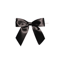 JKM Pre-Tied Bows with Wire Twist - Satin Ribbon