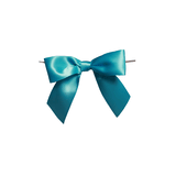 JKM Pre-Tied Bows with Wire Twist - Satin Ribbon