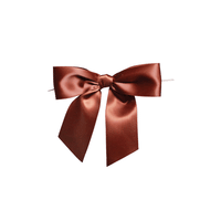 JKM Pre-Tied Bows with Wire Twist - Satin Ribbon