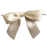 JKM Pre-Tied Bows with Wire Twist - Satin Ribbon