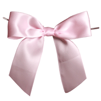 JKM Pre-Tied Bows with Wire Twist - Satin Ribbon