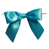 JKM Pre-Tied Bows with Wire Twist - Satin Ribbon