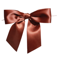 JKM Pre-Tied Bows with Wire Twist - Satin Ribbon