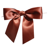 JKM Pre-Tied Bows with Wire Twist - Satin Ribbon